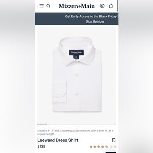 Mizzen + Main Leeward Trim fit dress shirt